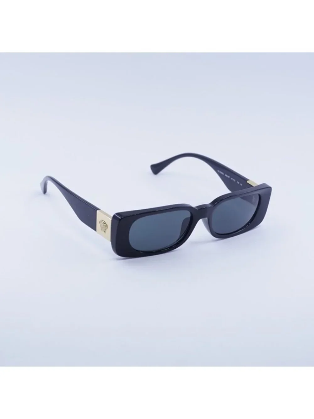 Versace Kids VK4003U GB1/87 Sunglasses Black Rectangle Frame, Dark Grey Lenses